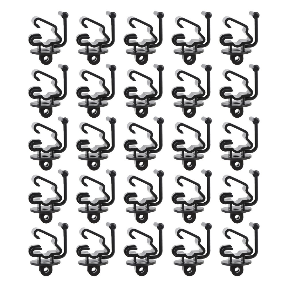 Electric Fence Insulator Post - 25pcs Plastic T Post Insulators Black