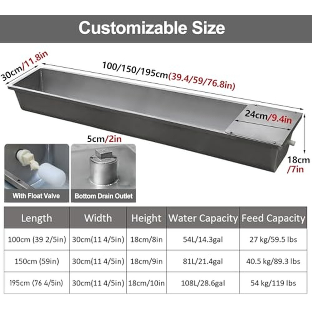 Heavy Duty Galvanized Water Tr - Livestock Water Trough Float Valve recension och pris