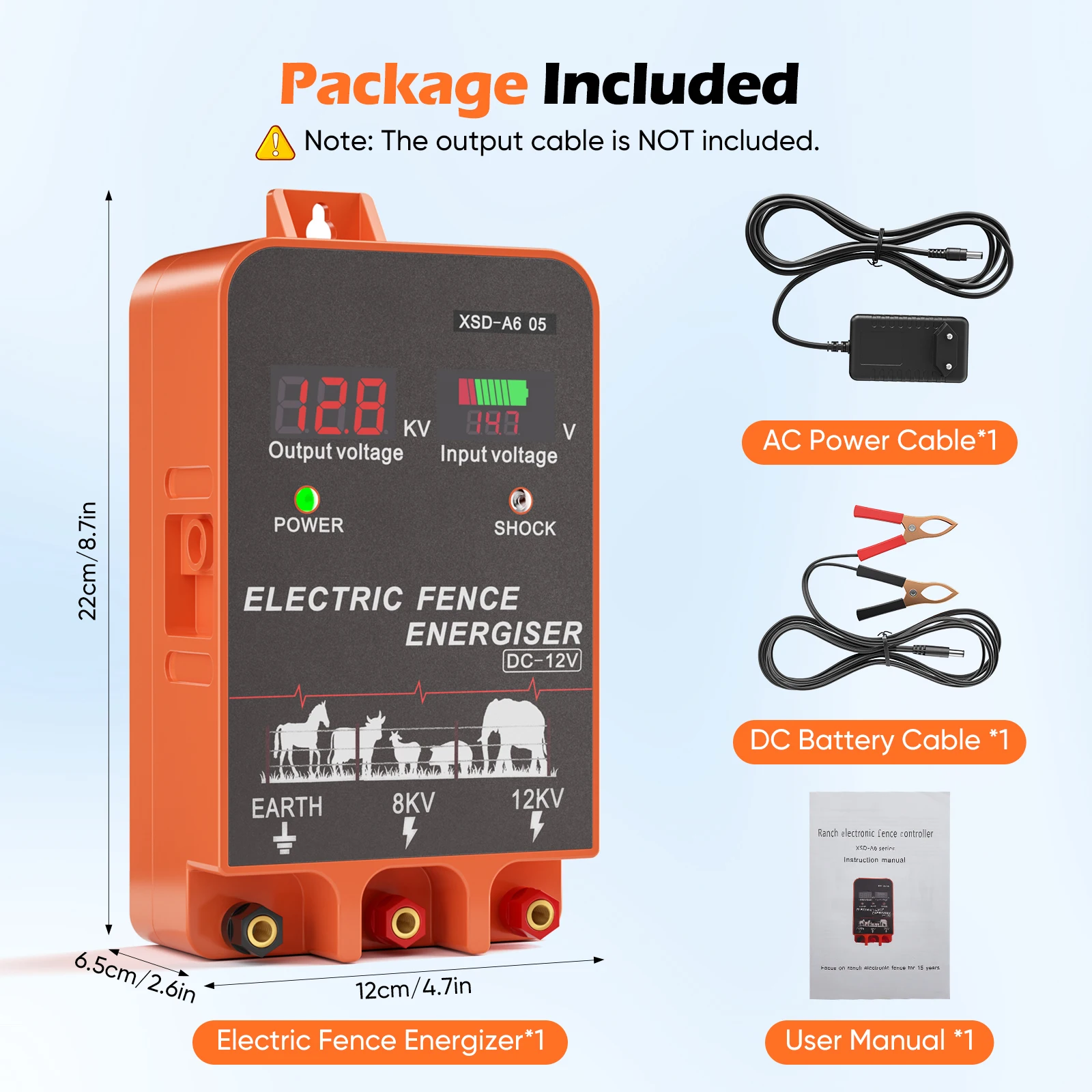 a*-5 KM Electric Fence Energiz - Livestock Fence Energizer 12V recension och pris