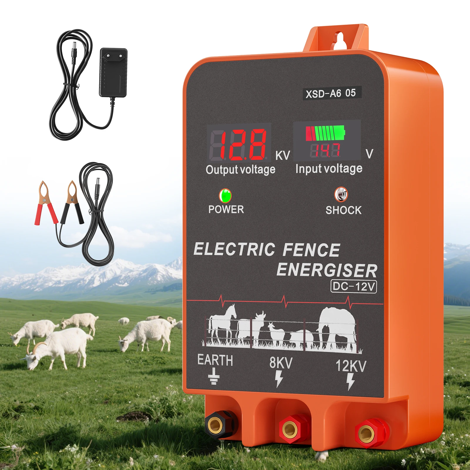 a*-5 KM Electric Fence Energiz - Livestock Fence Energizer 12V recension och pris