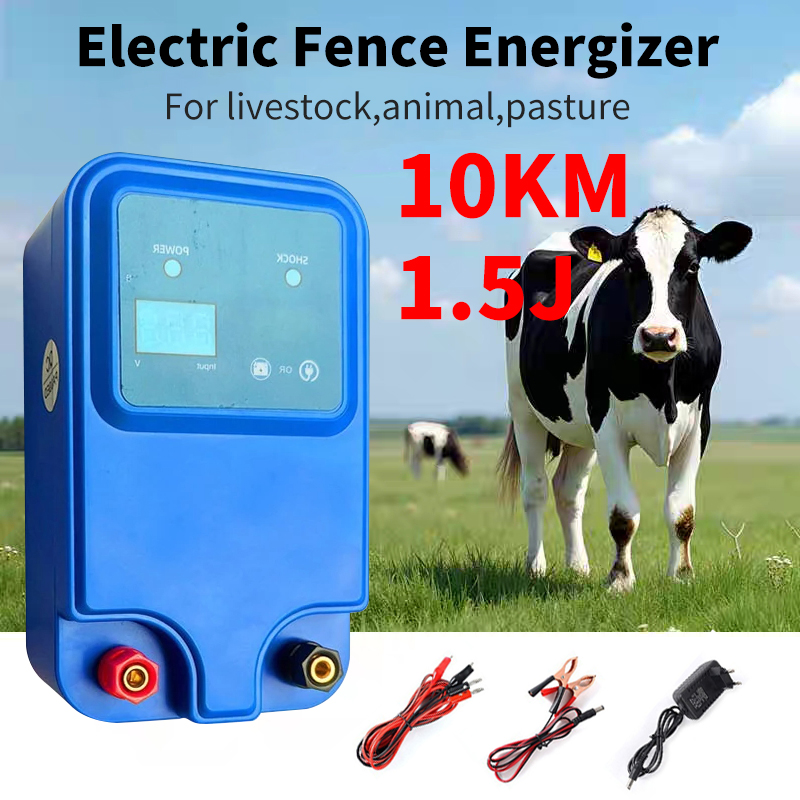 10km 1.5J Electric Fence Energ - Livestock Fence Energizer 12V recension och pris